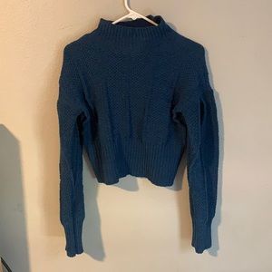Longleeve navy blue knit shirt